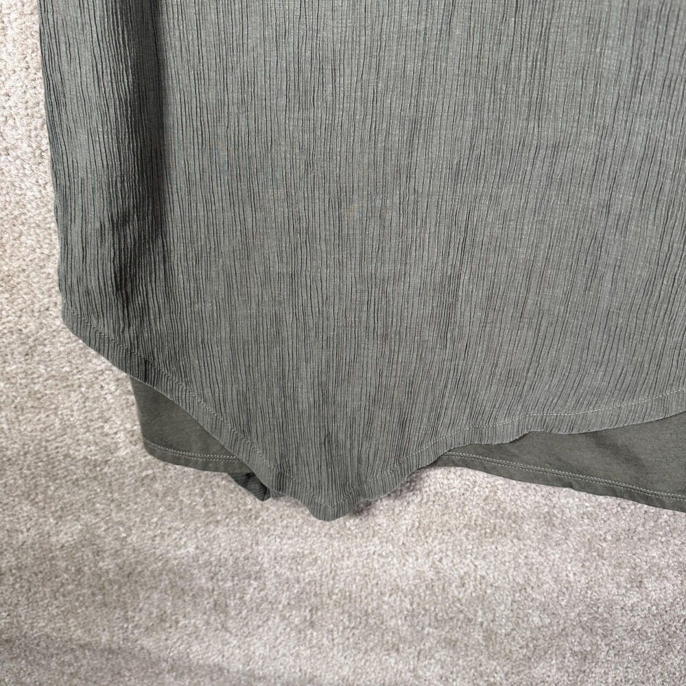 Pure J Jill Dress Womens XS Petite Green Sleeveless V Neck Asymmetrical Hem - Picture 4 of 11